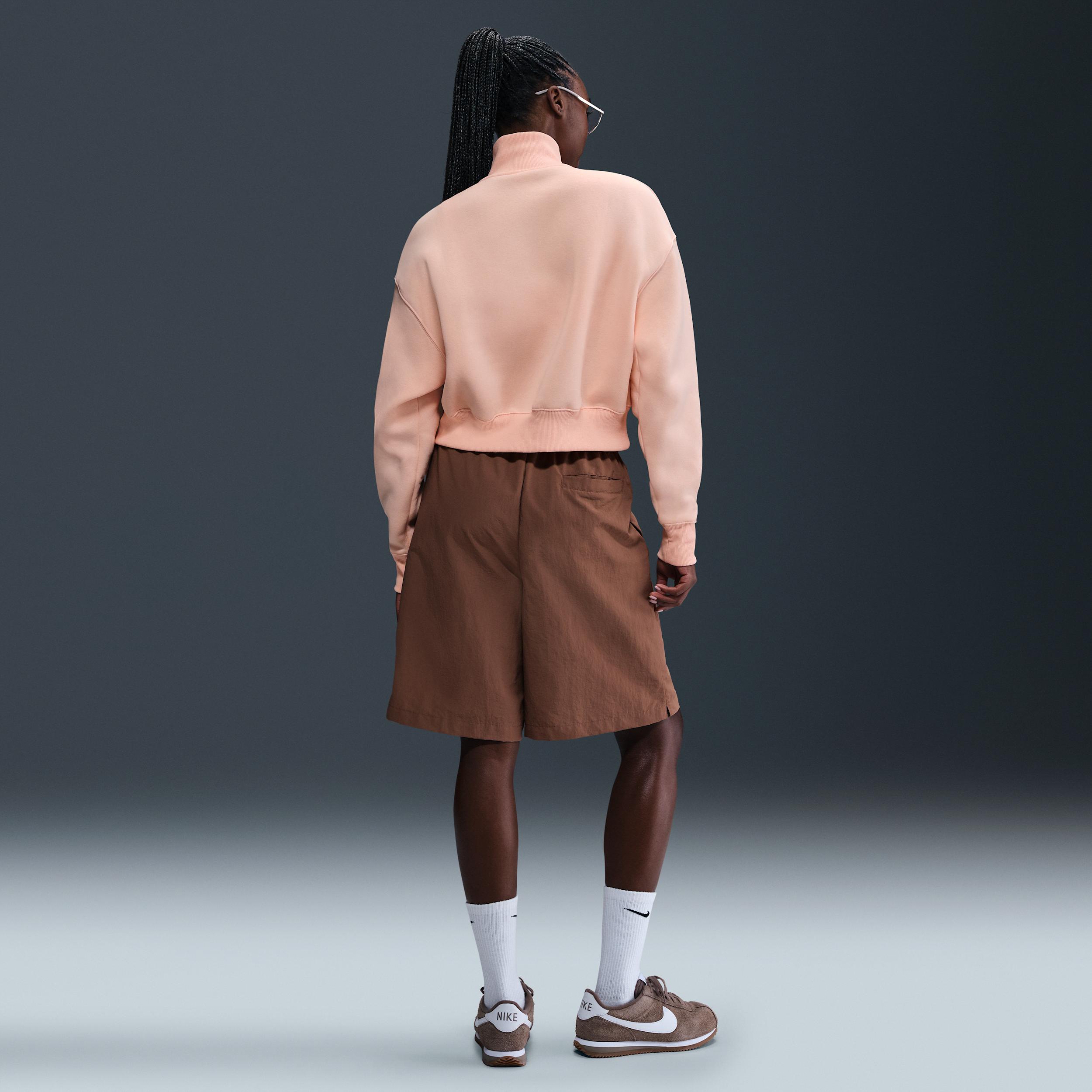 Nike Sportswear Phoenix Fleece Women's 1/4-Zip Cropped Sweatshirt Product Image