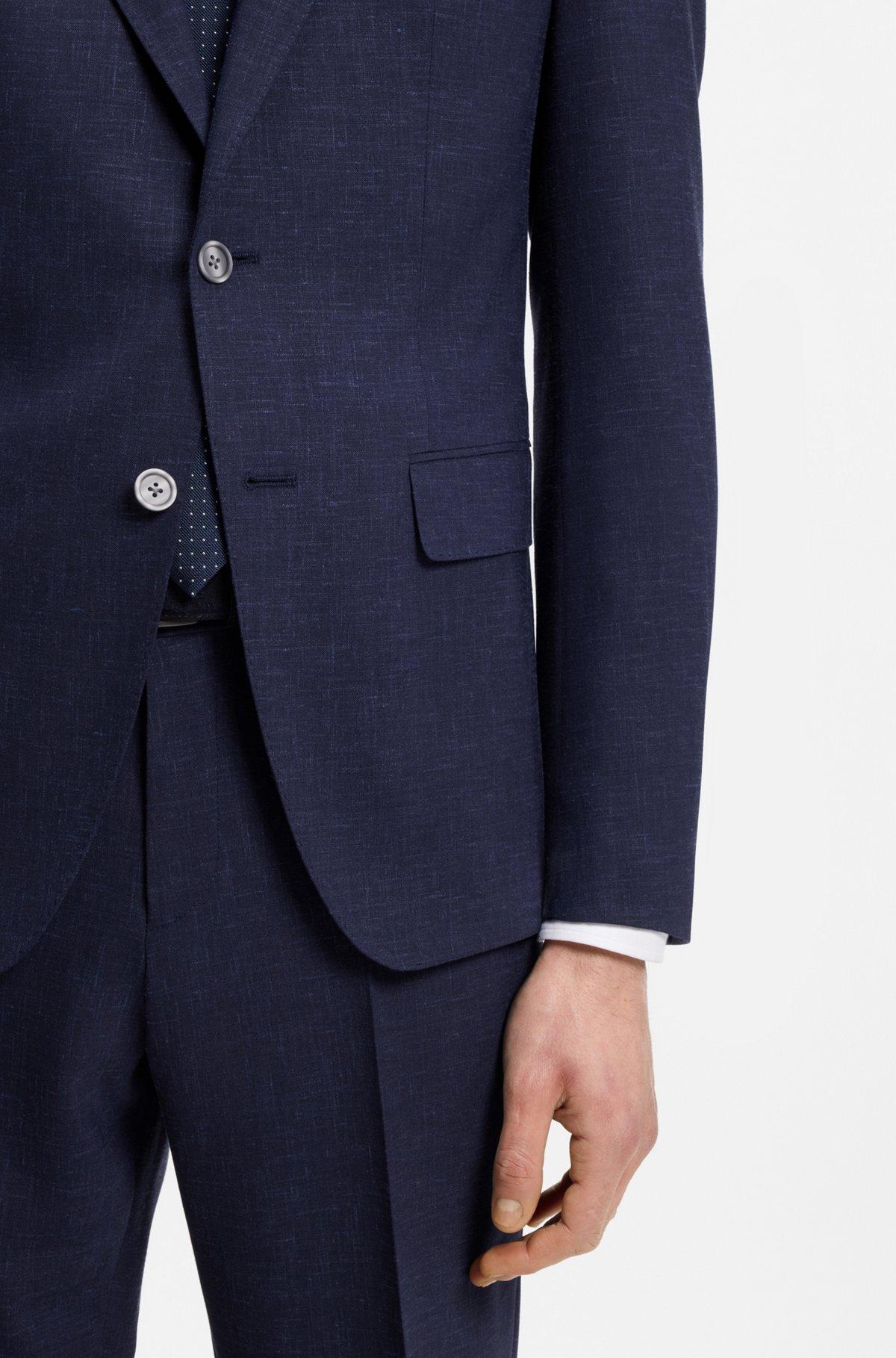 Two-piece slim-fit suit in micro-patterned cloth Product Image