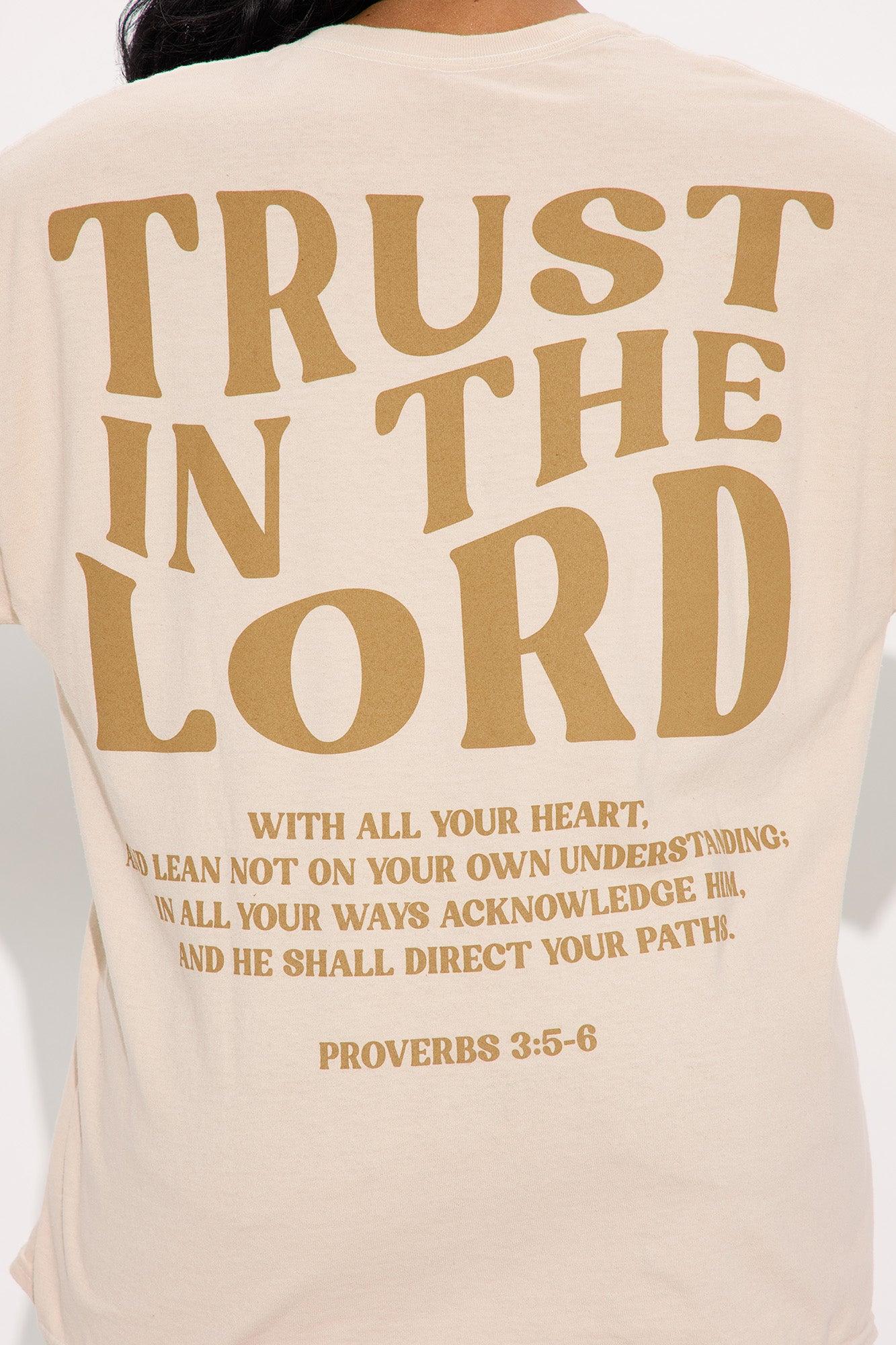 Trust In The Lord Oversized Tee - Sand Product Image