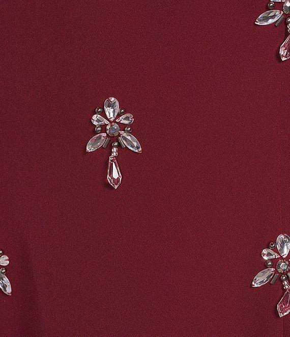 Gianni Bini Mika Crepe Square Neck Sleeveless Jewel A-Line Dress Product Image