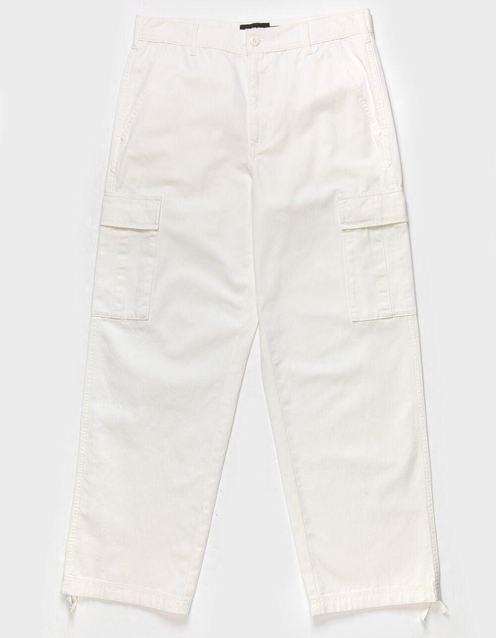 RSQ Mens Loose Cargo Pants - OFF WHITE Product Image