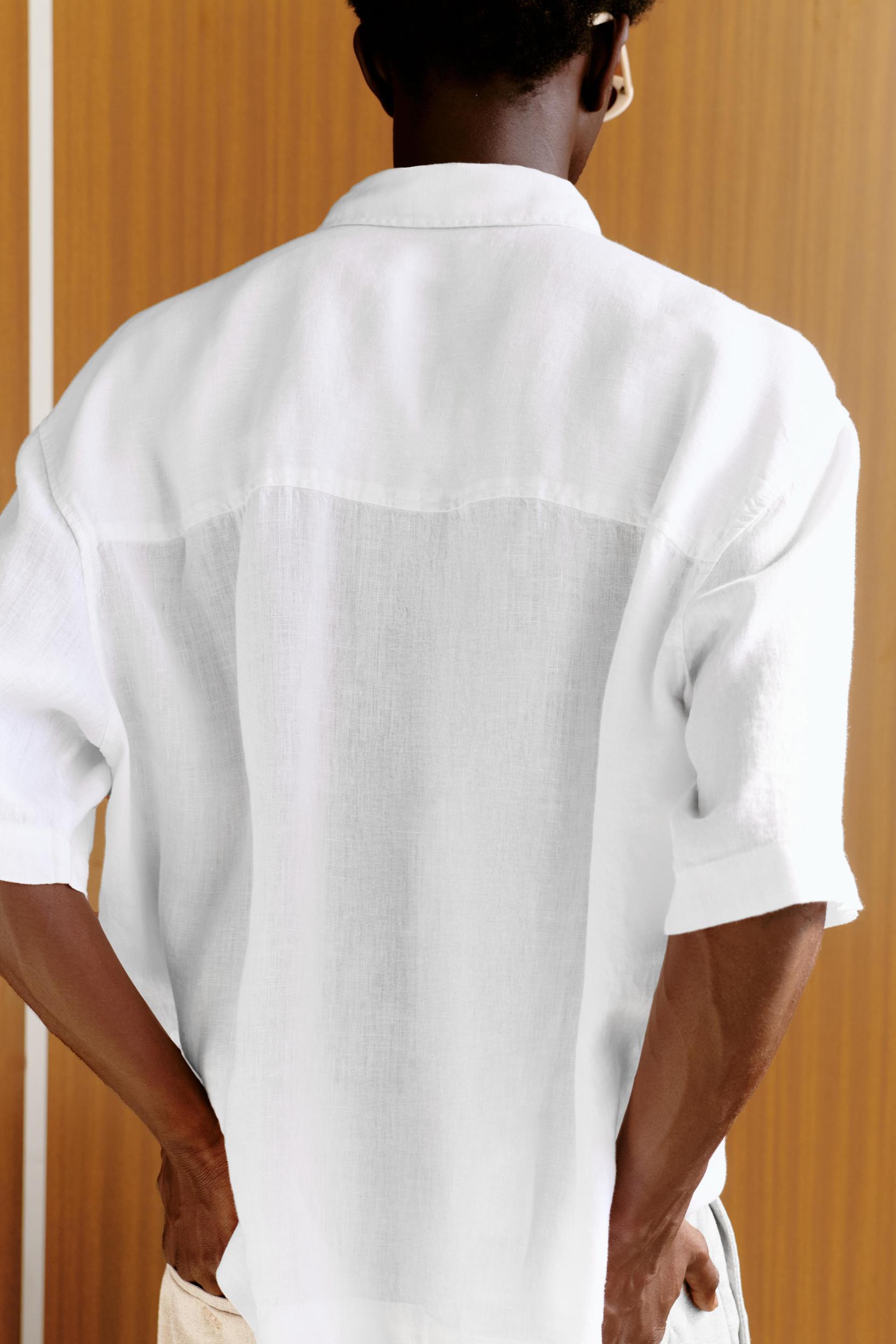 100% linen boxy shirt Product Image