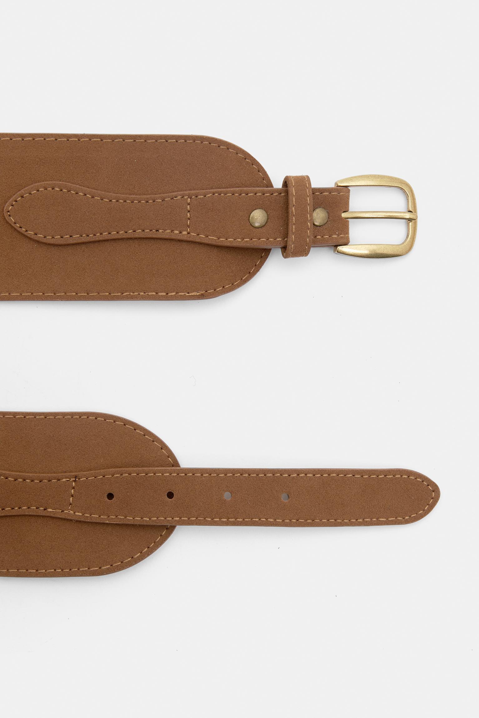 Wide faux suede belt Product Image