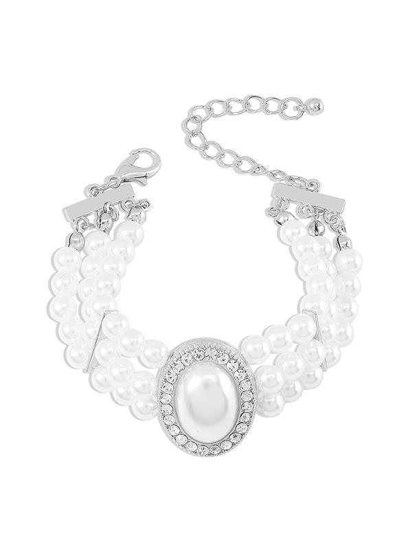 Adjustable Chains Geometric Rhine Stones Bracelet Accessories Product Image