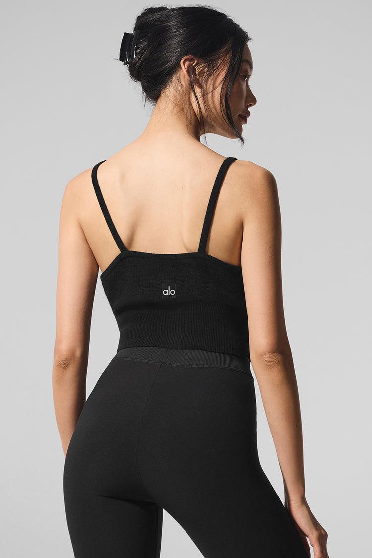 Sheer Cashmere Tank - Black Female Product Image