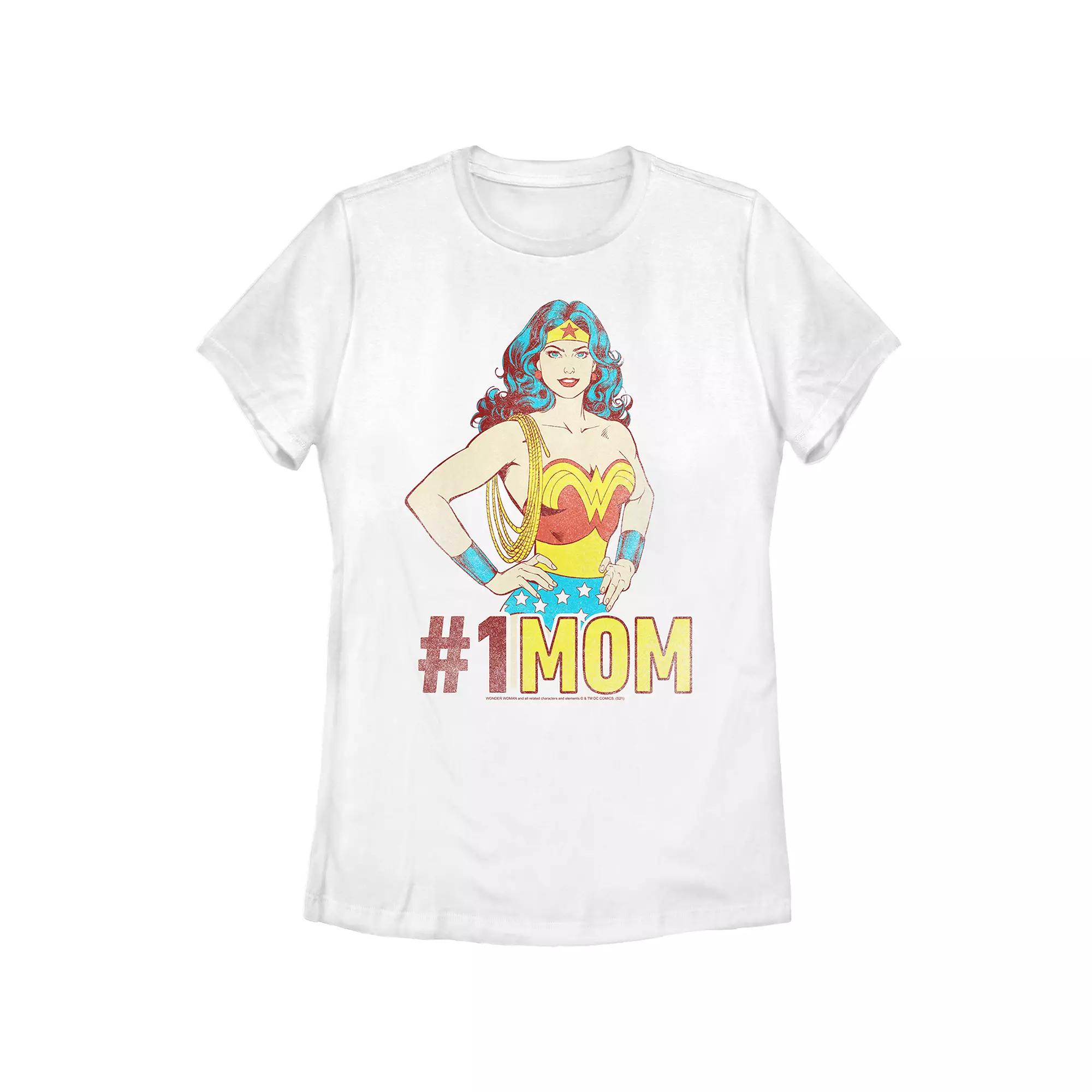 Juniors' Warner Brothers Wonder Woman #1 MOM Graphic Tee, Girl's,  Product Image