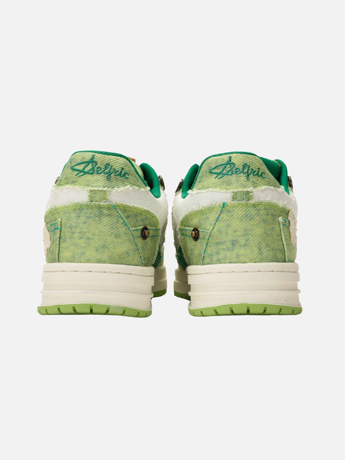 Starry Climb Vintage Star Patchwork Skate Shoes Product Image