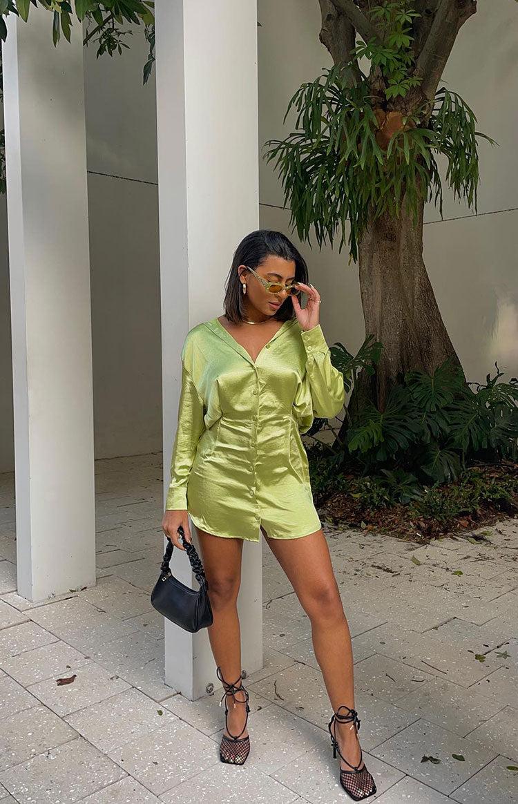 Deeper Water Mini Dress Green Product Image