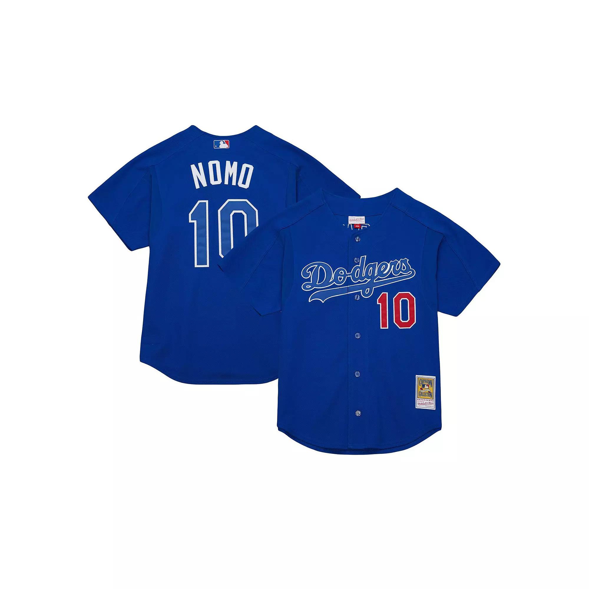 Men's Mitchell & Ness Hideo Nomo Royal Los Angeles Dodgers Cooperstown Collection 2004 Batting Practice Jersey, Size: XL, Blue Product Image