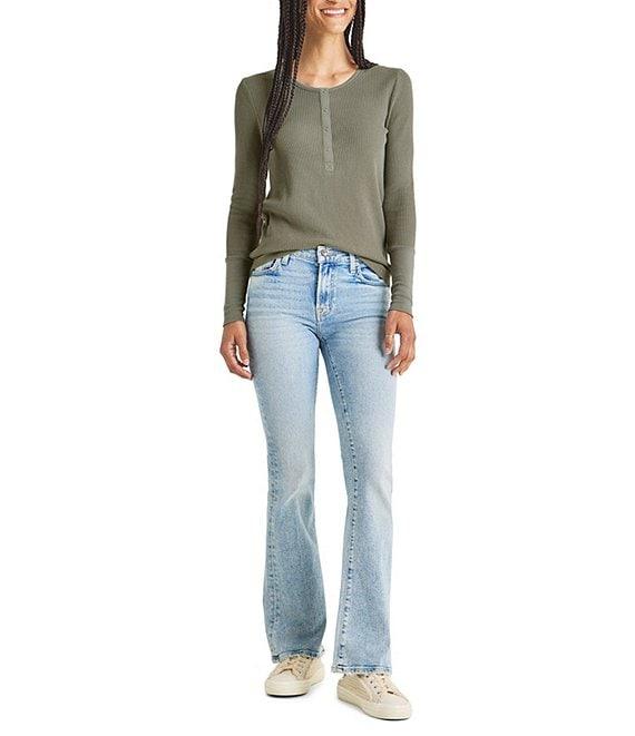 Splendid Thermal Forever Shirttail Hem Henley Long Sleeve Shirt Product Image