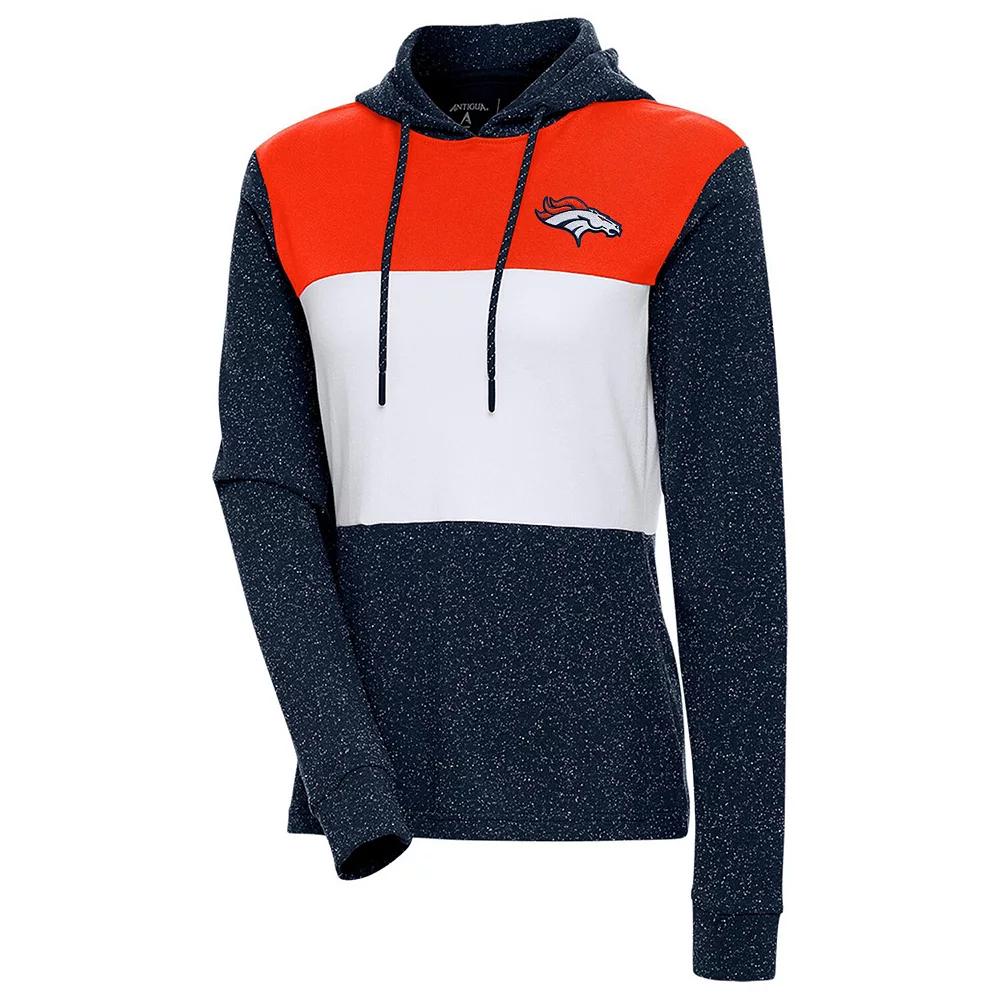 Women's Antigua Navy Denver Broncos Wicket Pullover Hoodie,  Product Image