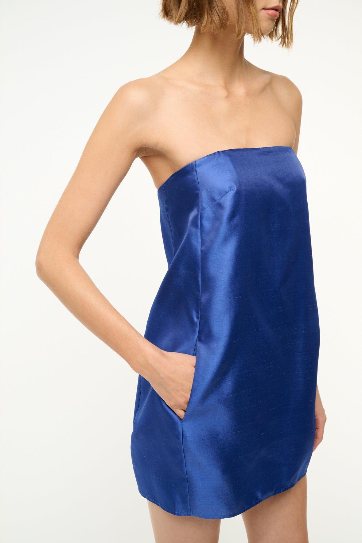 LIDIA SILK DRESS | DEEP SEA Product Image