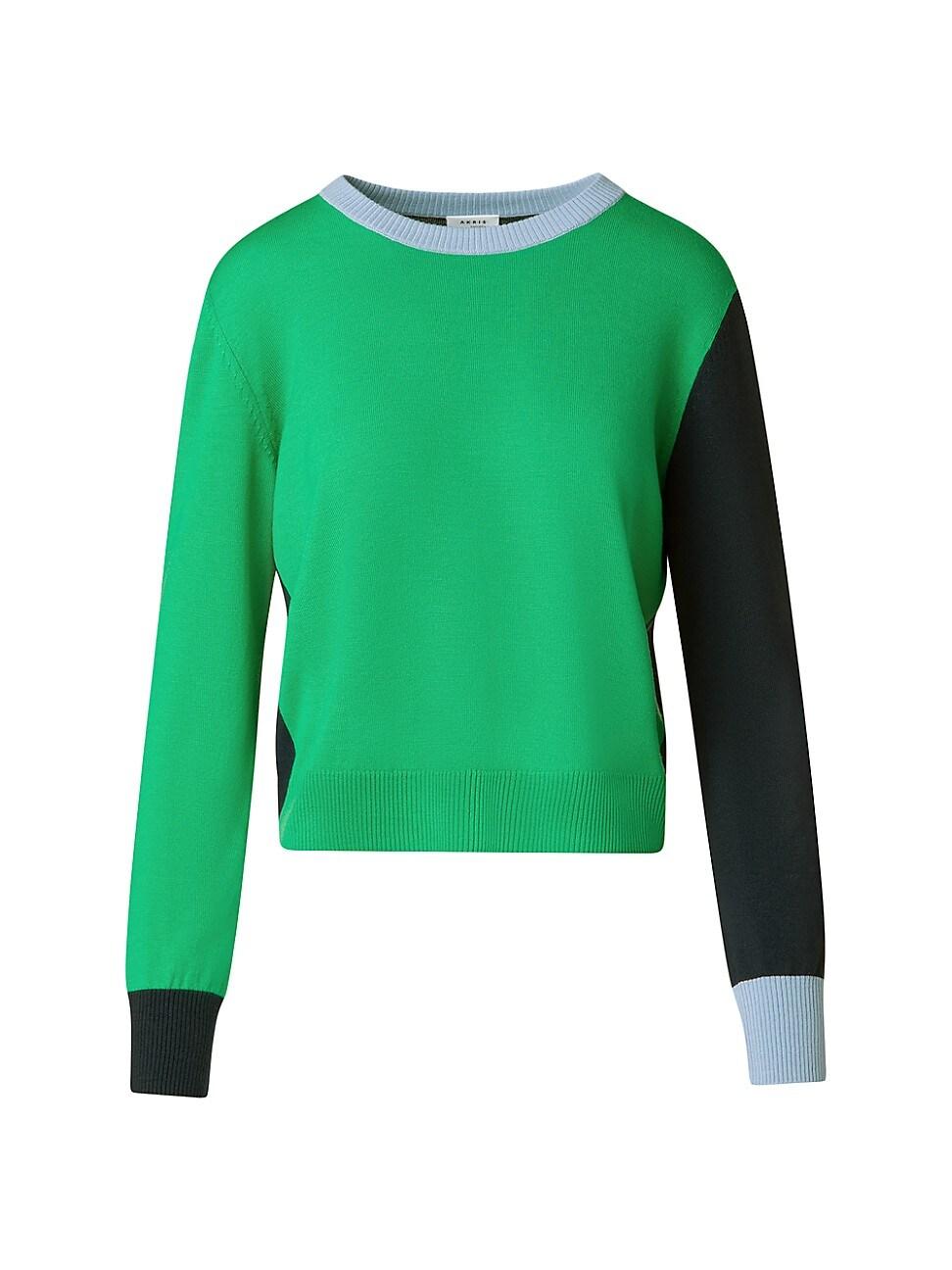 Womens Colorblocked Wool Sweater Product Image