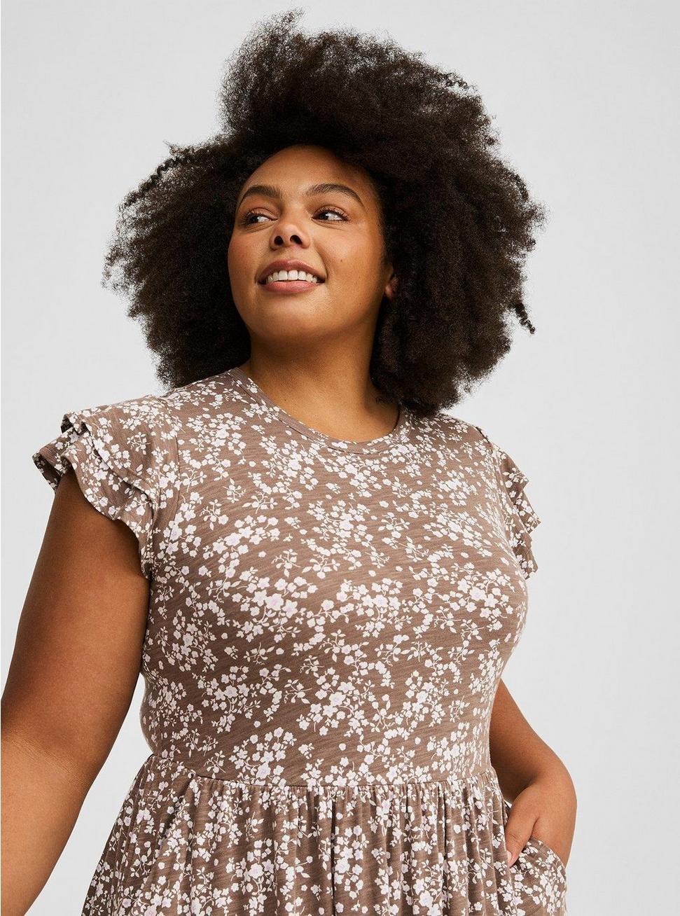 Double Ruffle Sleeve Mini Dress Product Image