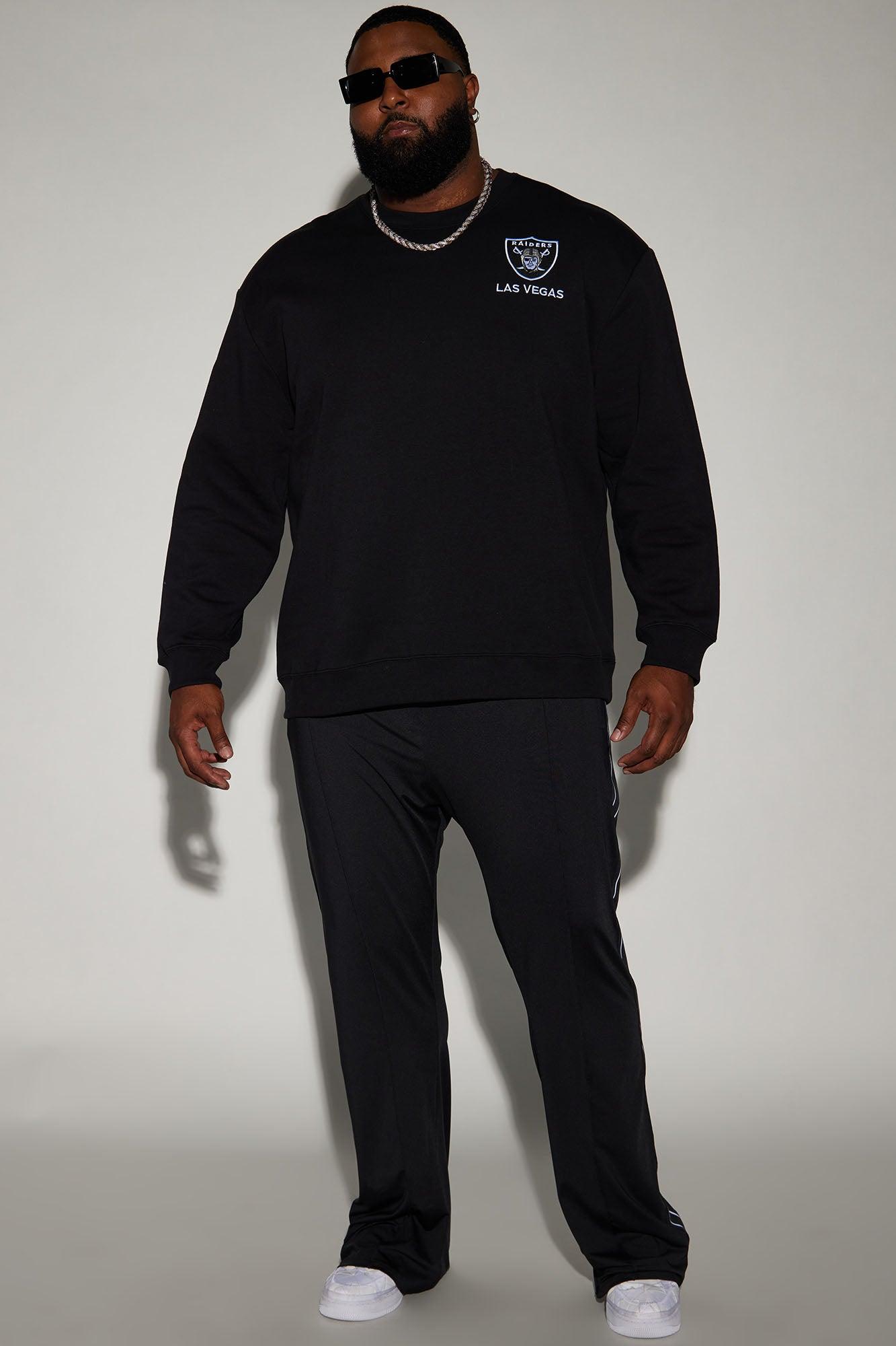 Raiders Higher Education Fleece Crew Neck Sweater - Black/combo Male Product Image