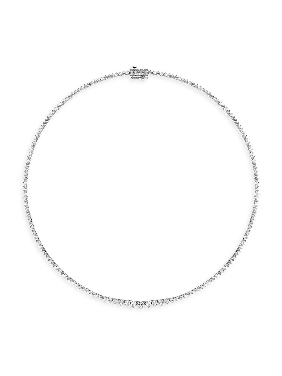 Womens Platinum & Graduated Round Lab-Grown Diamond Tennis Necklace/5.00-20.00 TCW Product Image