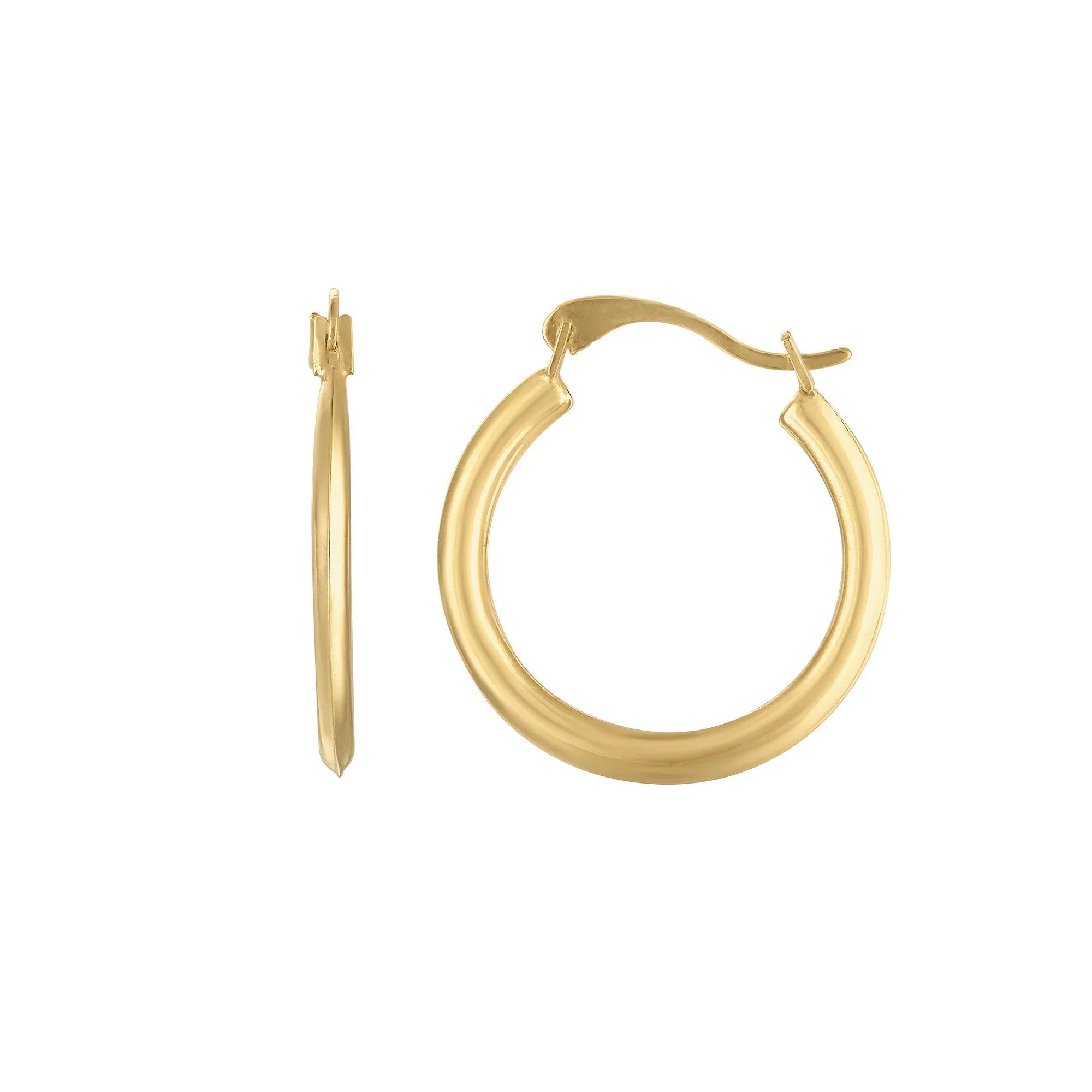 14k Gold Hoop Earrings, Womens Product Image