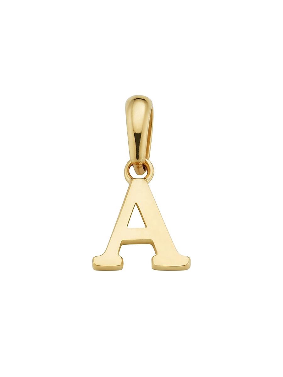 Womens 14K Yellow Gold My Letter Initial Pendant Charm Product Image