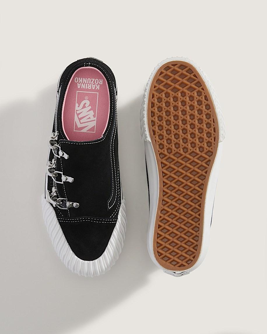 Premium Old Skool Wrap Karina Shoe in Black / White| Vans US Product Image