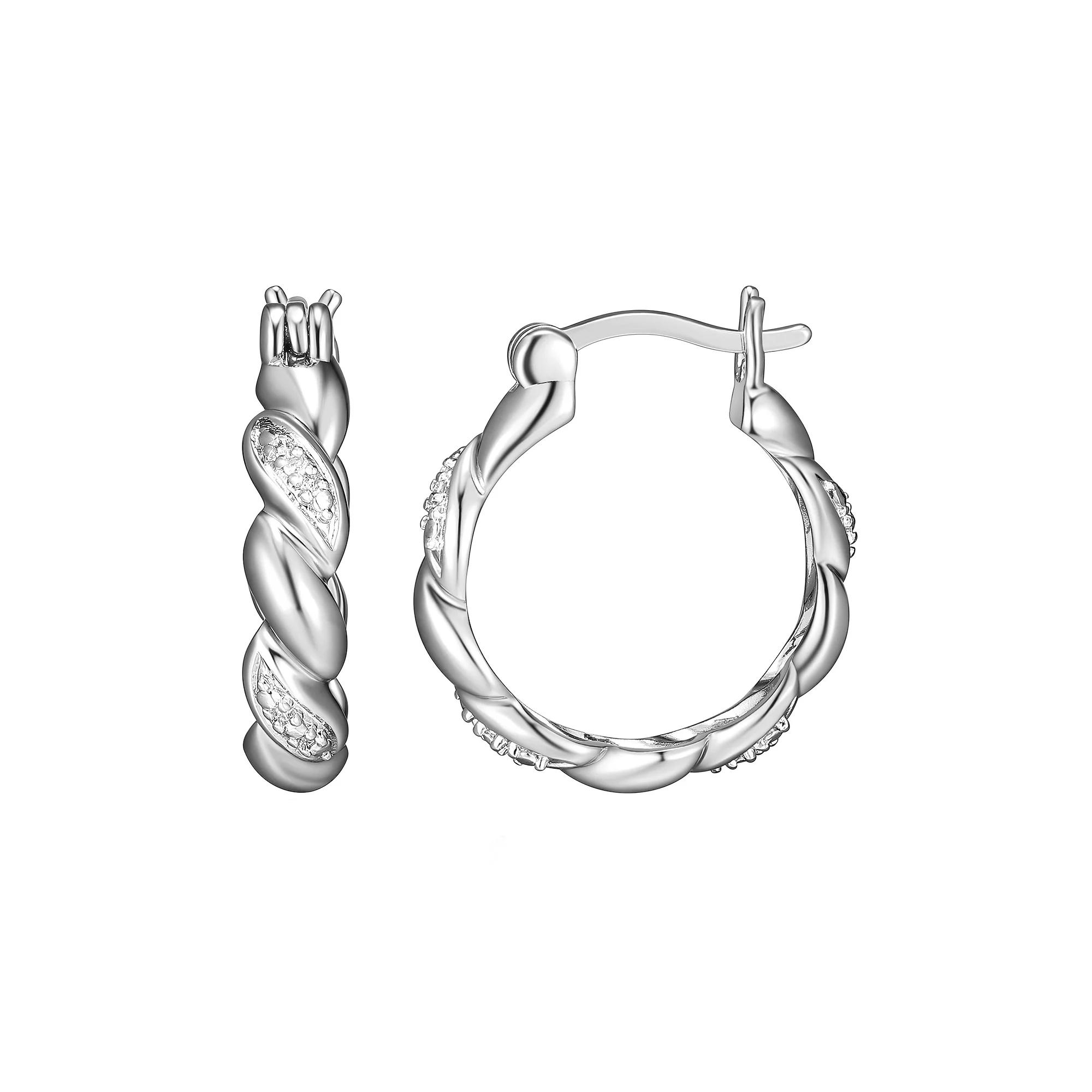 Gemistry 14k Gold Over Sterling Silver Stone Drop Hoop Earrings, Women's, Purple Product Image