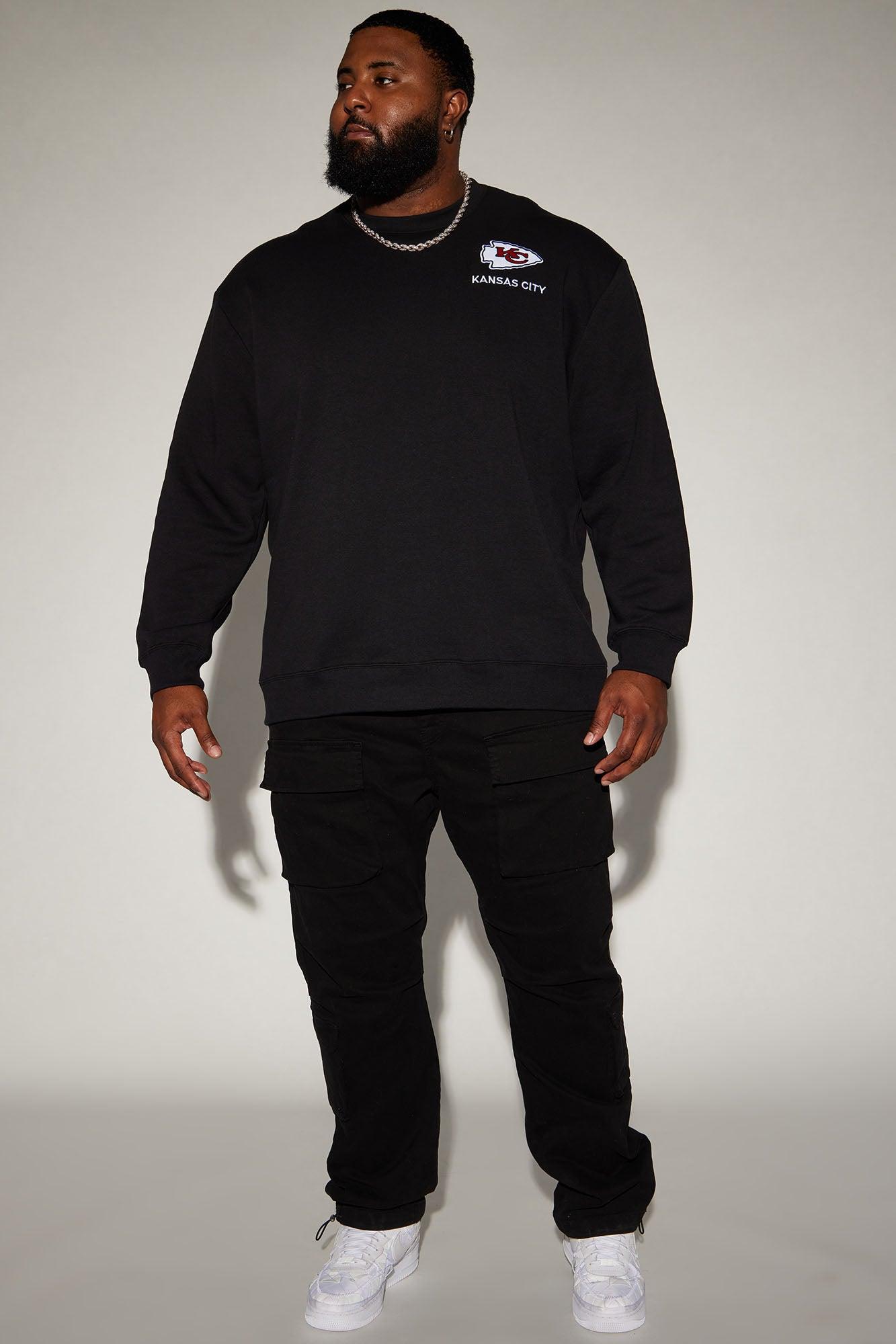 Chiefs Higher Education Fleece Crew Neck Sweater - Black/combo Male Product Image
