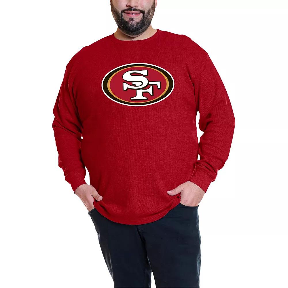 Men's Fanatics Christian McCaffrey Scarlet San Francisco 49ers Big & Tall Thermal Waffle Long Sleeve T-Shirt,  Product Image