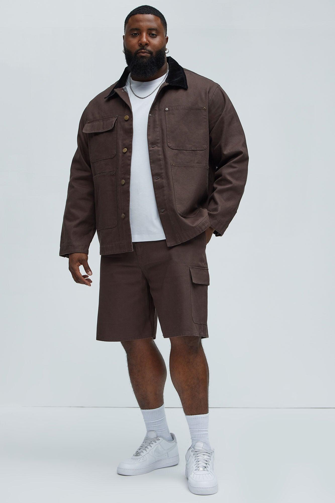 Alexander Utility Canvas Chore Jacket - Brown Product Image