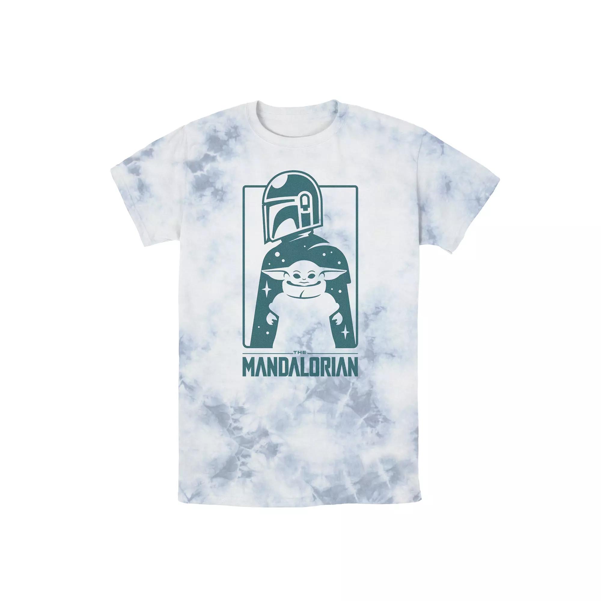 Men's Star Wars Mandalorian Cute Silhouette Tee, Boy's, Size: Large, White Blue Product Image