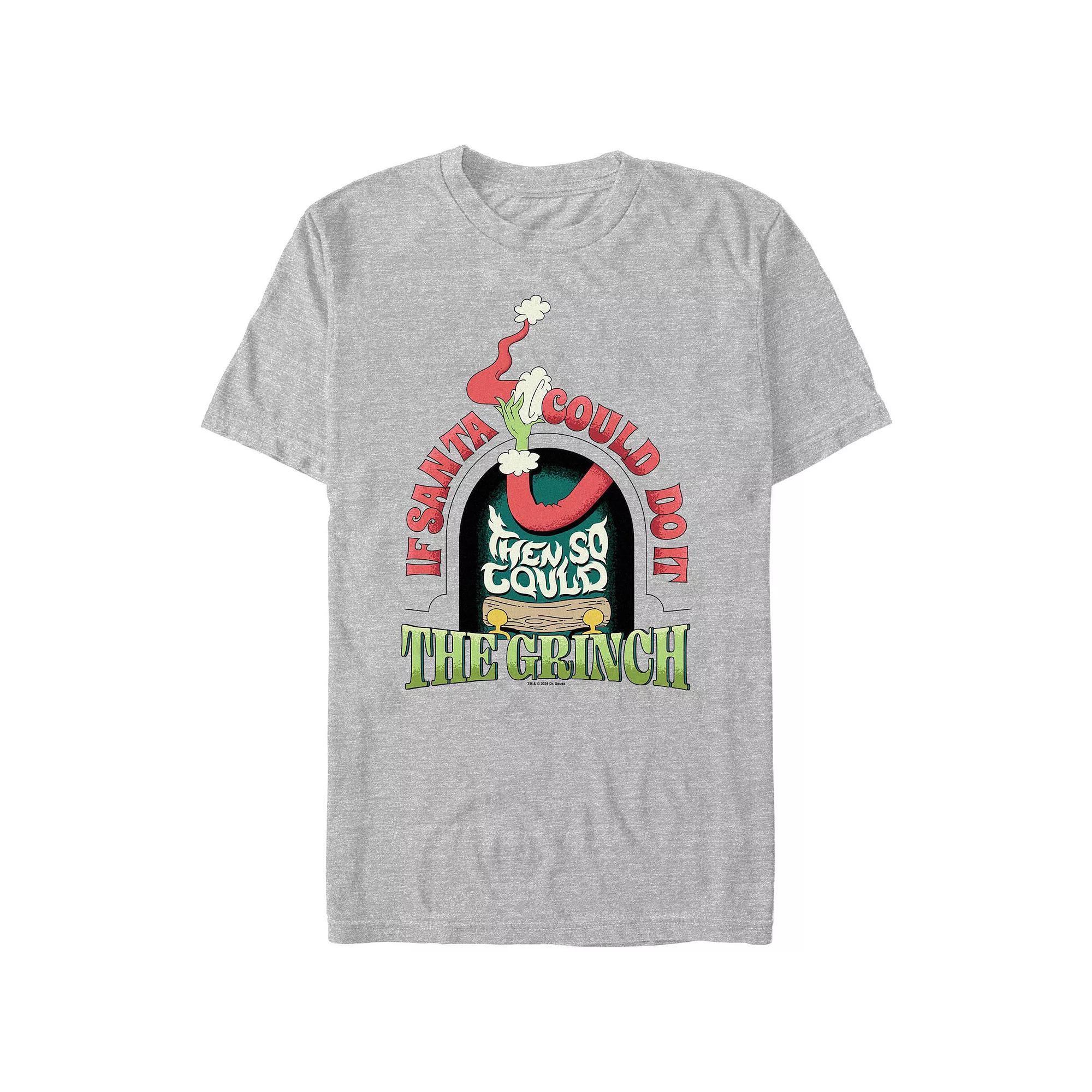 Big & Tall Dr. Seuss Grich If Santa Could Do It Graphic Tee, Mens Athletic Grey Product Image