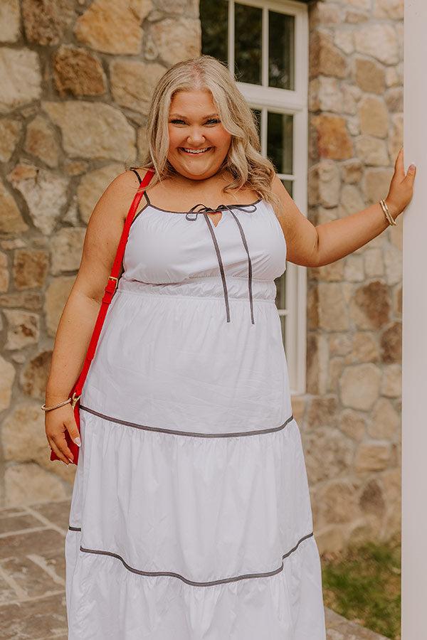 Coquette Moment Maxi Dress in White Curves Product Image