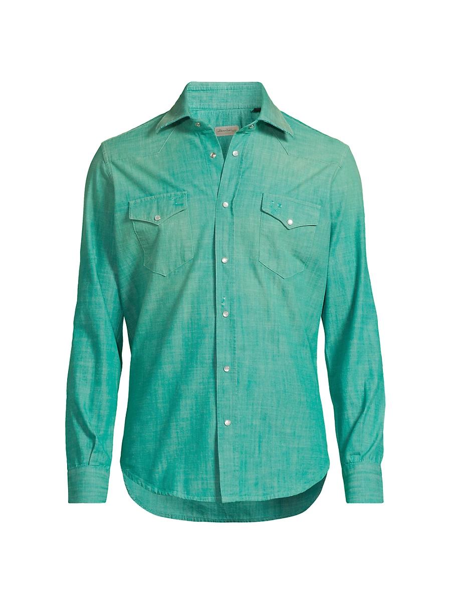 Mens Western Denim Shirt Product Image