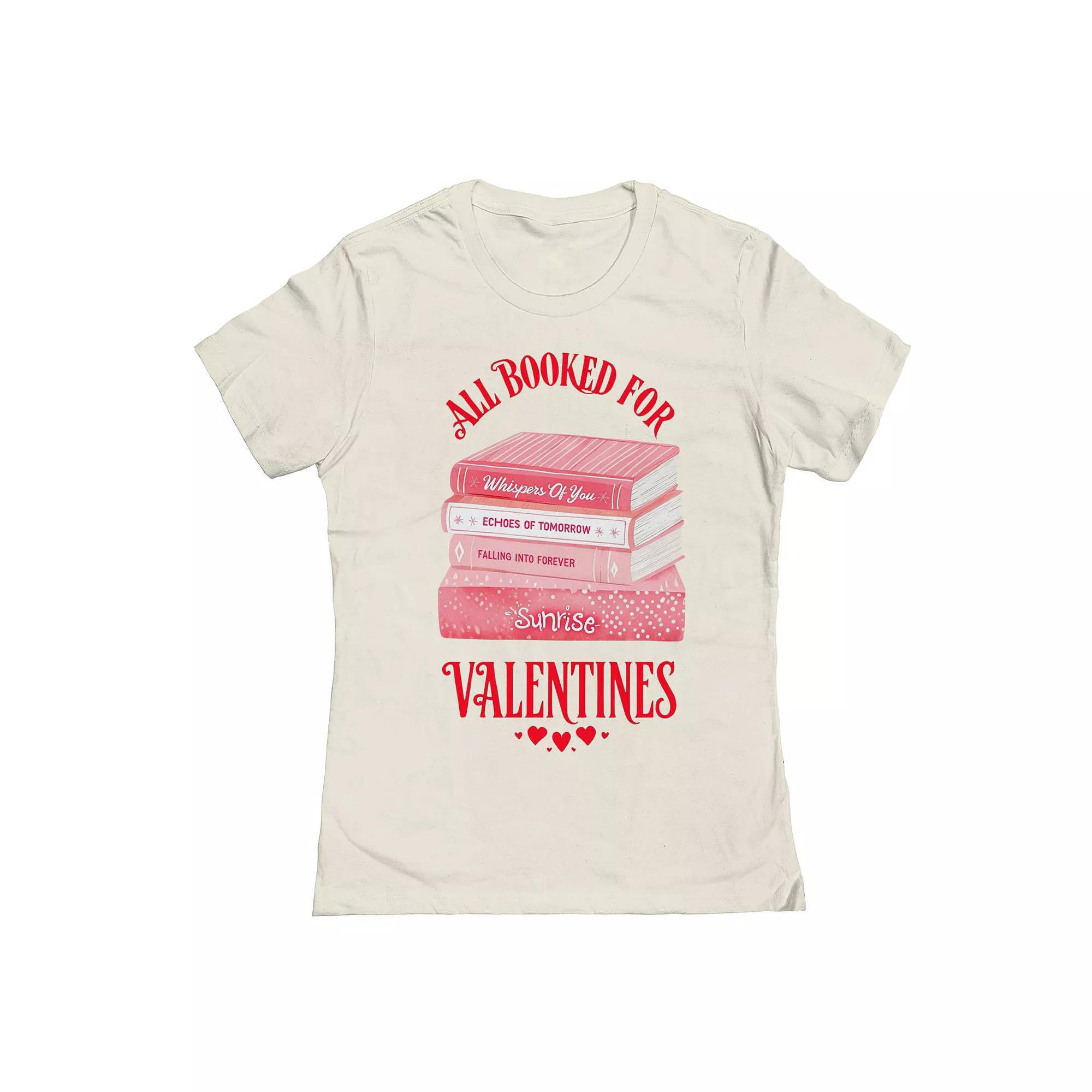Junior's Booked Valentine's Graphic Tee, Women's,  Product Image