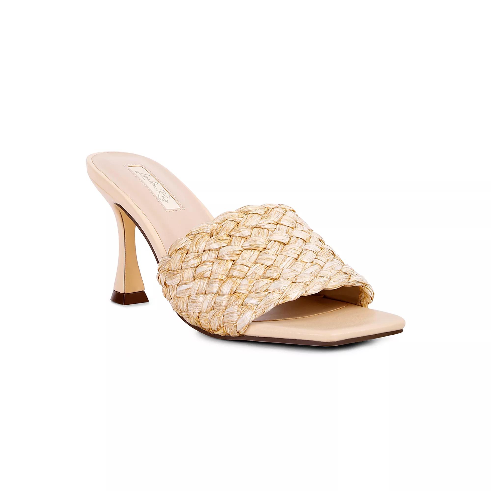 London Rag NY Tour Women's Heeled Slide Sandals, Size: 9, Natural Product Image