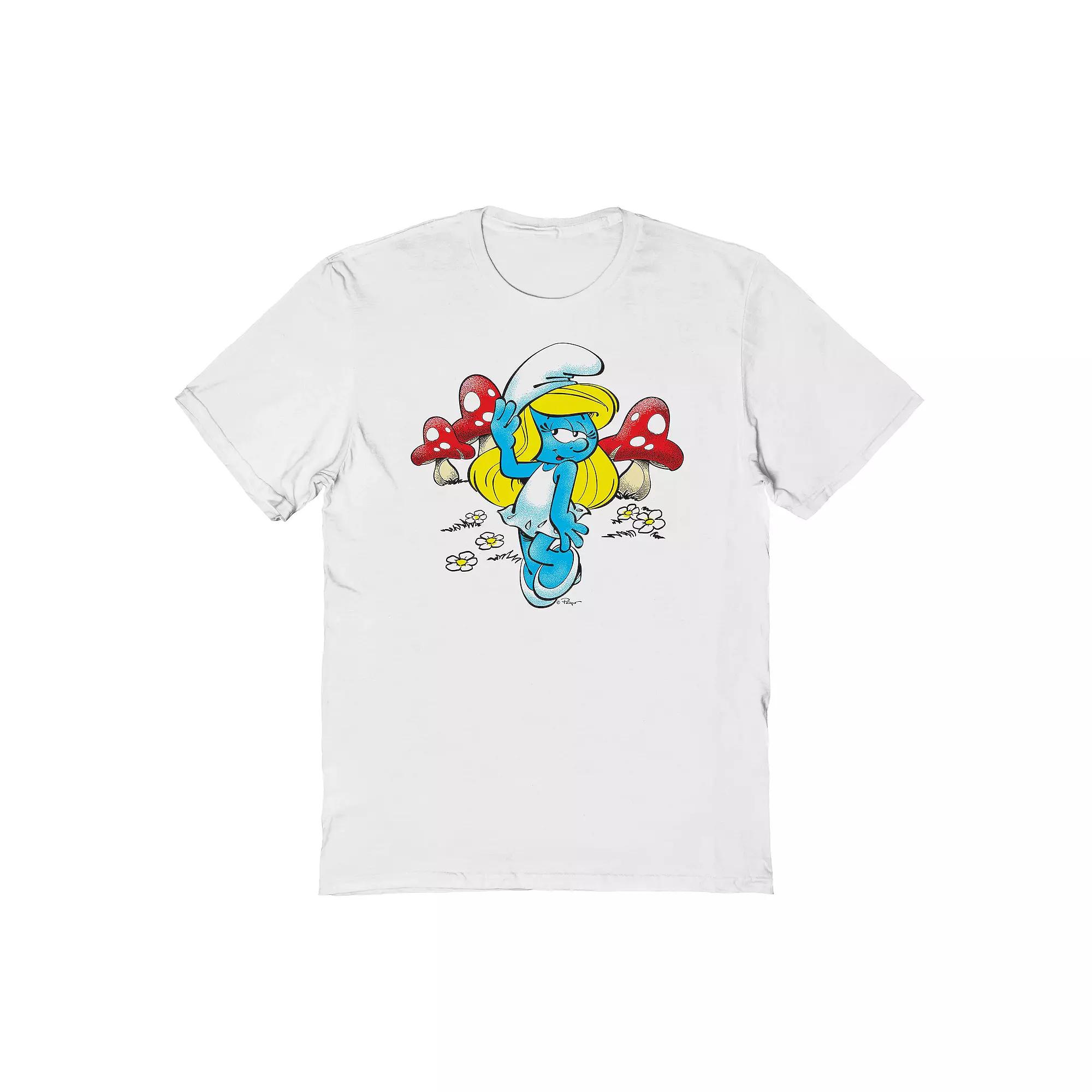Men's Graphic Tee Smurfette & Mush, Size: Large, White Product Image