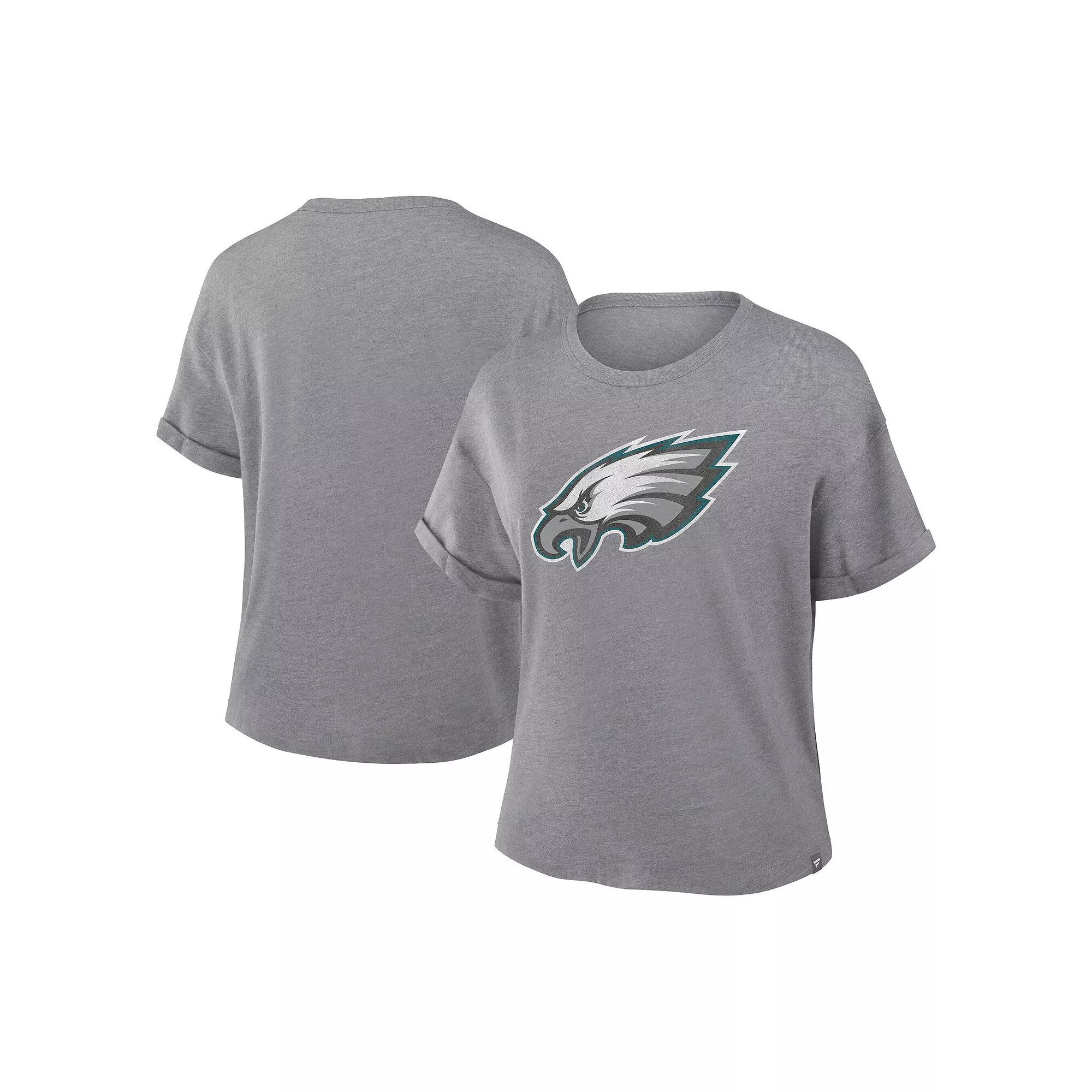 Women's Fanatics Heather Gray Philadelphia Eagles Tribute Tri-Blend T-Shirt,  Product Image