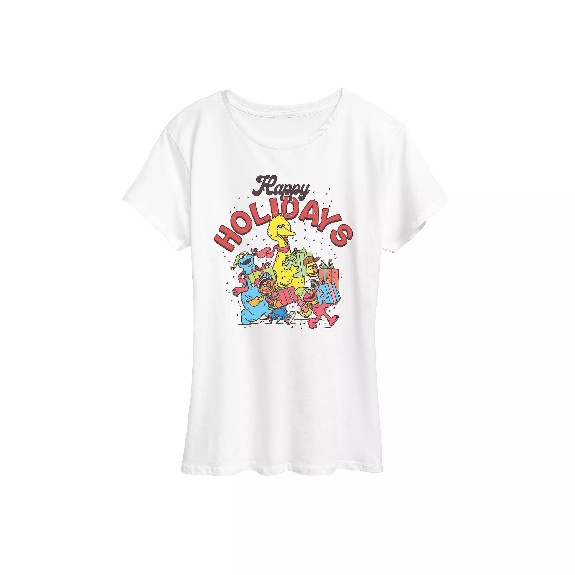 Women's Sesame Street Happy Holidays Graphic Tee,  Product Image