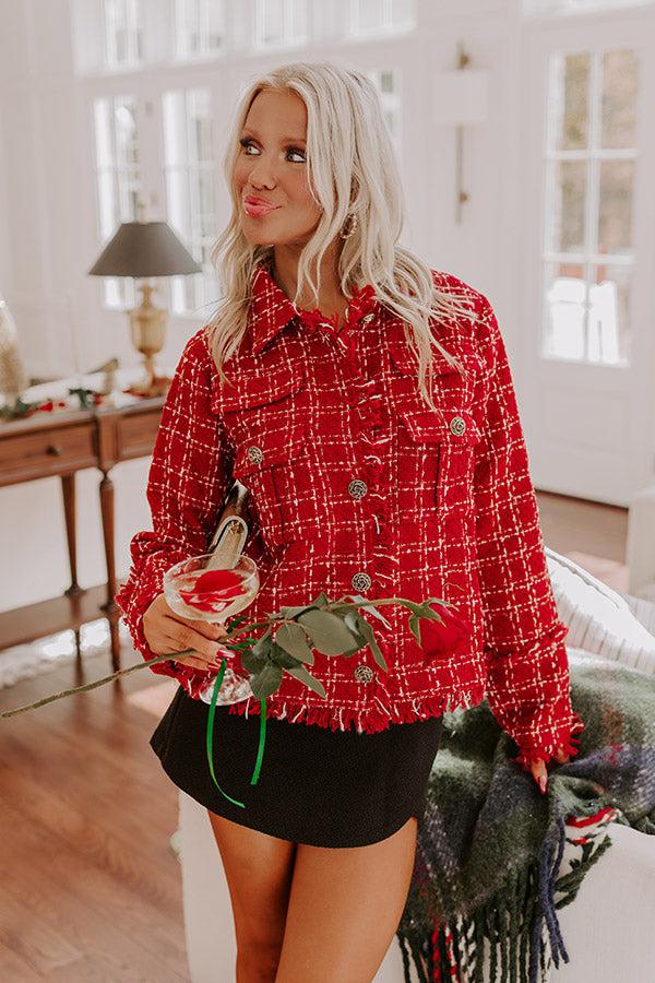 Ever So Posh Plaid Tweed Jacket Product Image