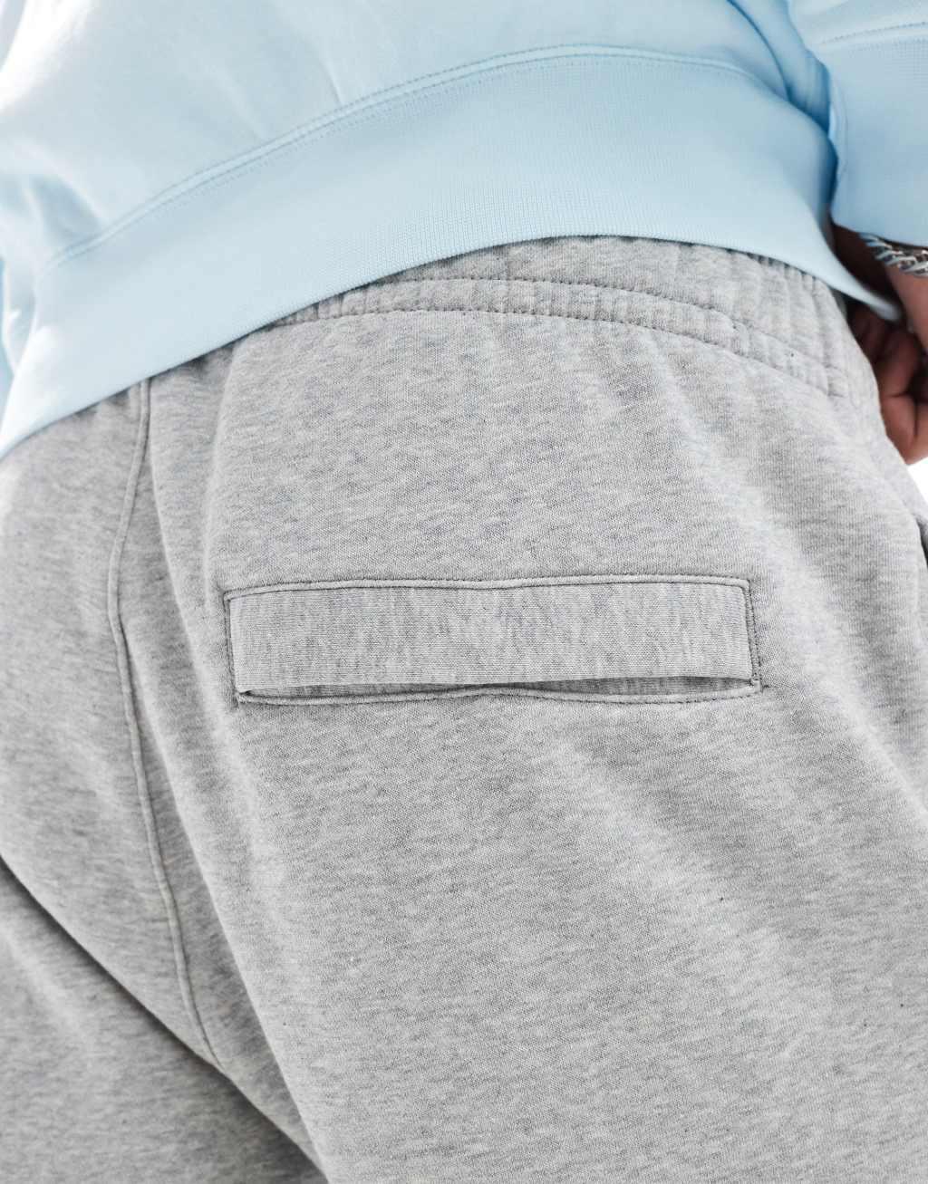 Nike Club open hem sweatpants in gray  Product Image