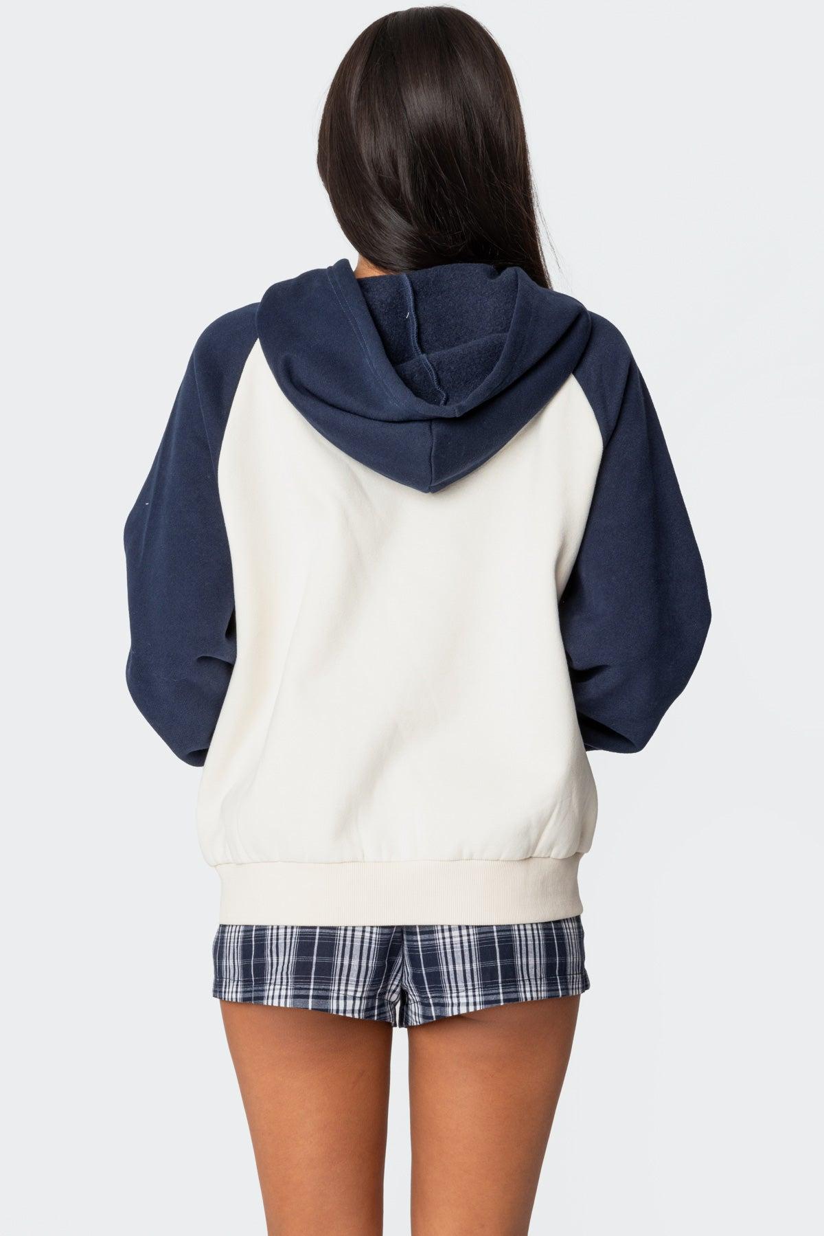 Raglan Bow Oversized Hoodie Product Image