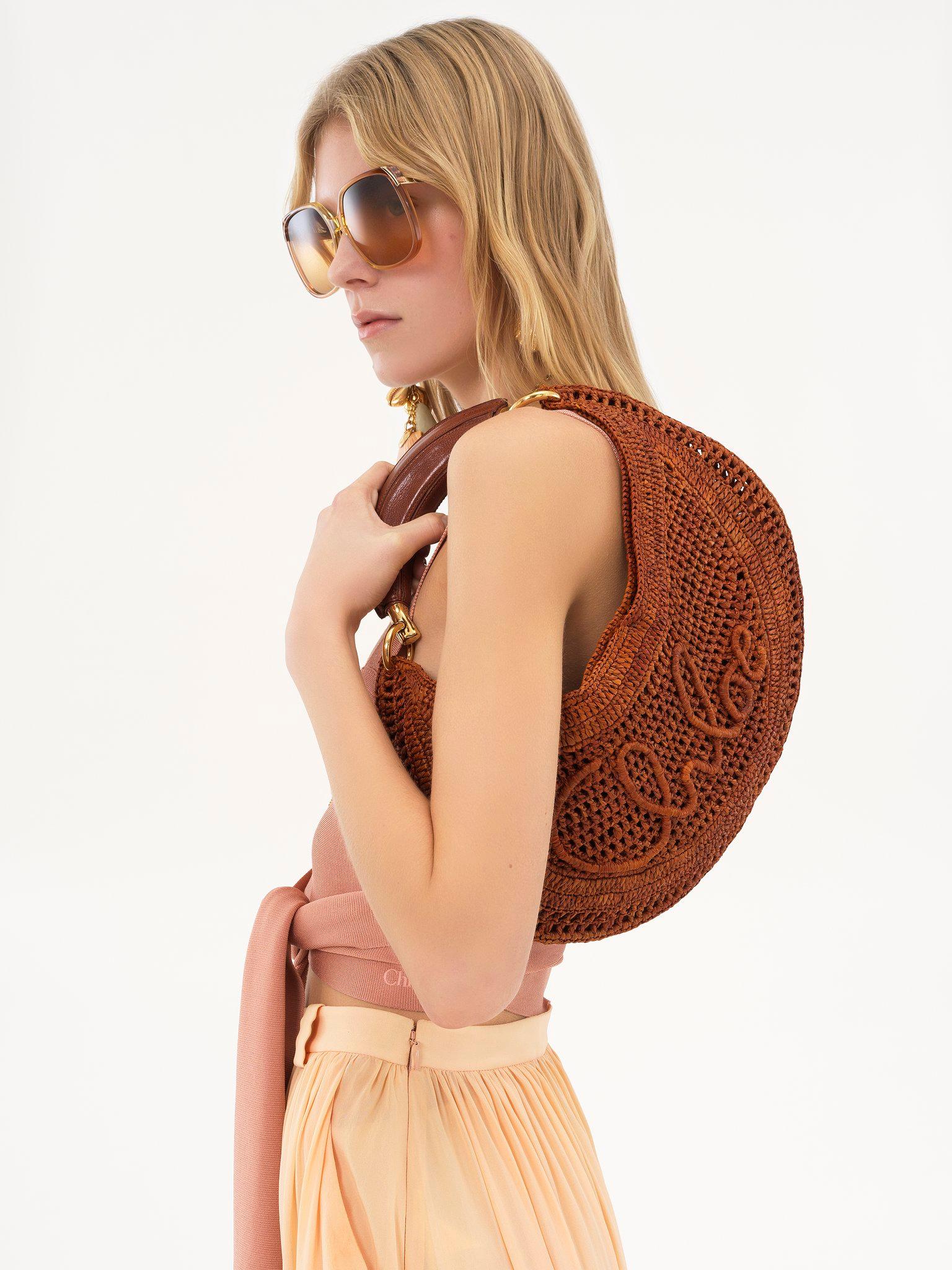 Summer Banana hobo bag in raffia Product Image