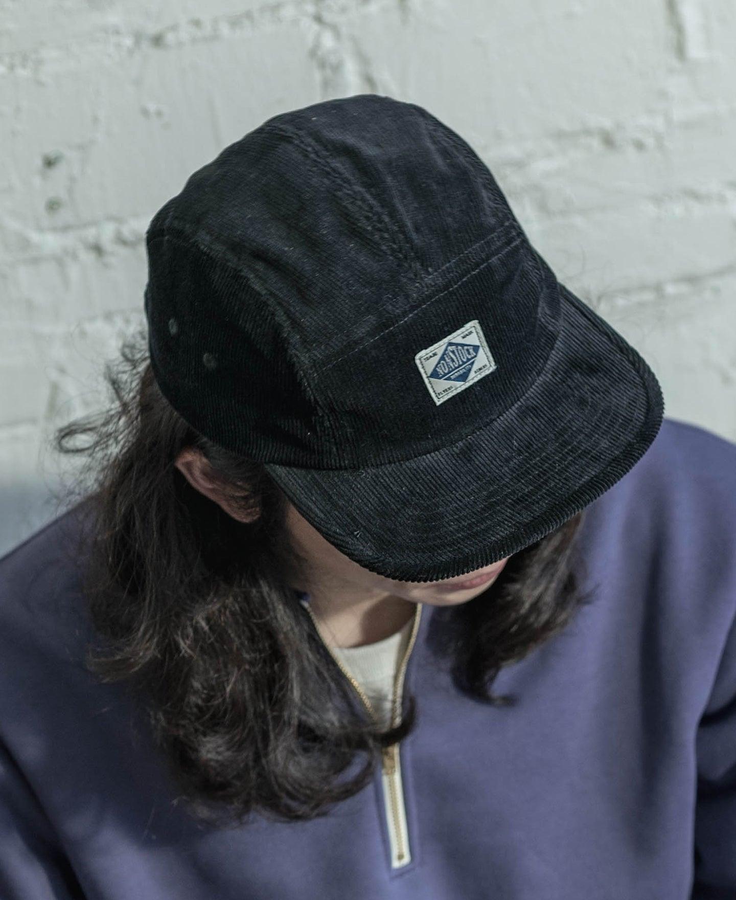 12.5 oz Corduroy 5 Panel Cap - Black Product Image
