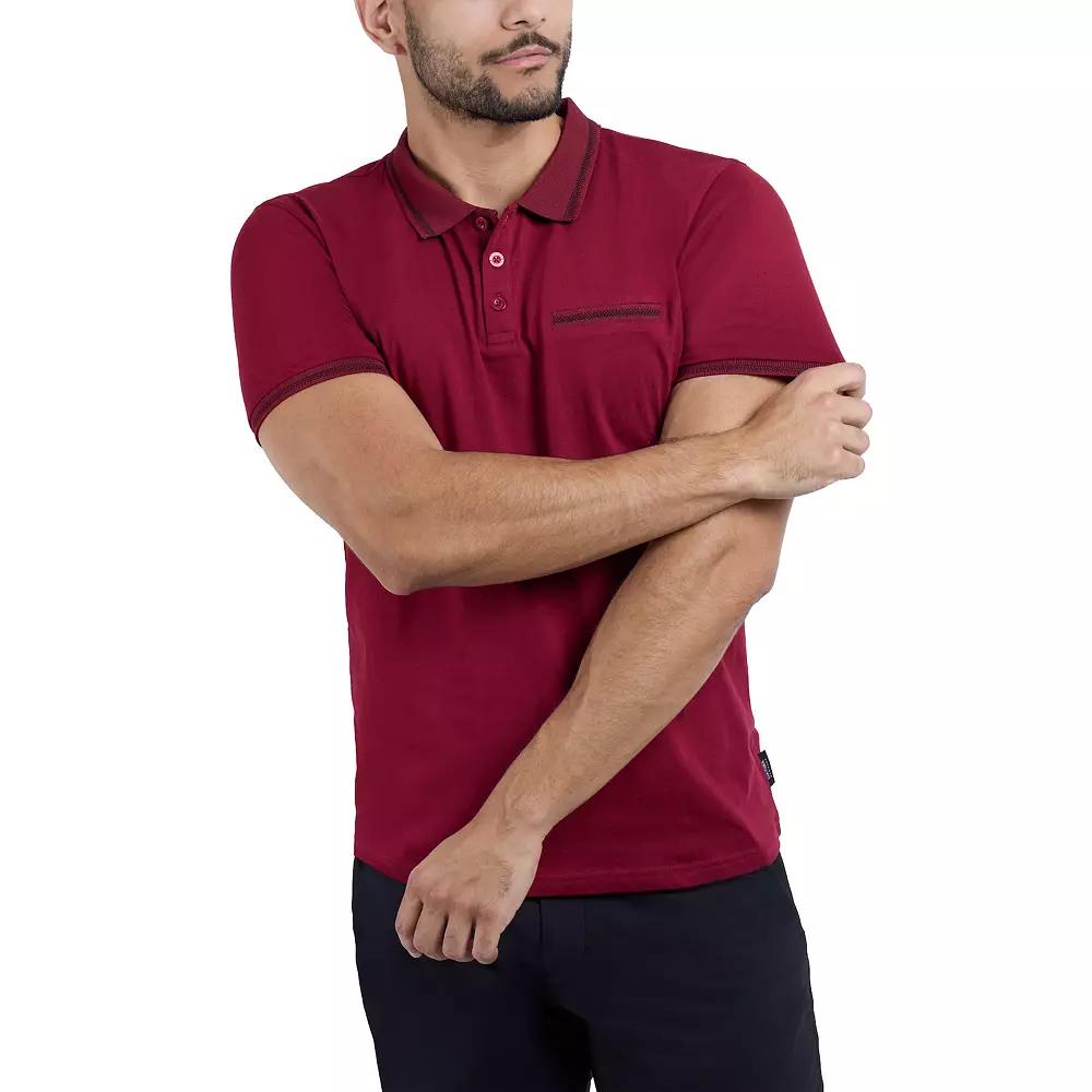 Men's Cultura Short Sleeve Polo With Chest Rib Pocket, Size: Small, Red Product Image
