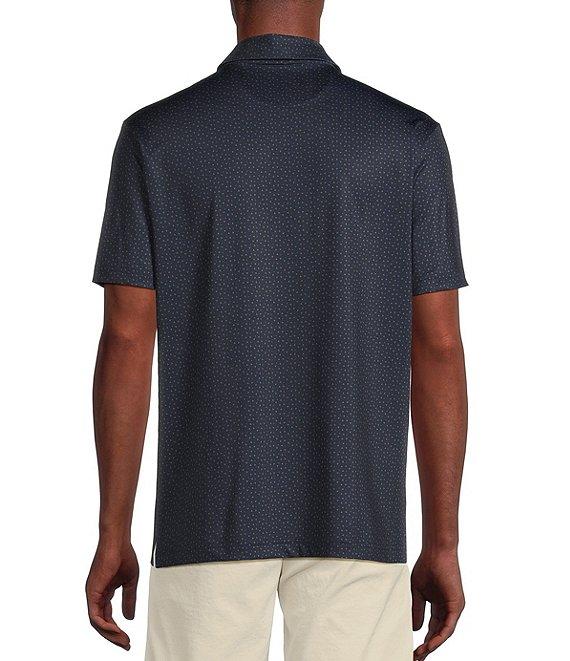 Cremieux Blue Label Performance Stretch Geo Print Short Sleeve Polo Shirt Product Image