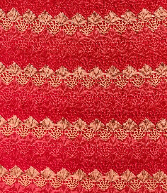 Chelsea & Violet Coordinating Suri Chevron Print Crochet Midi Pencil Skirt Product Image