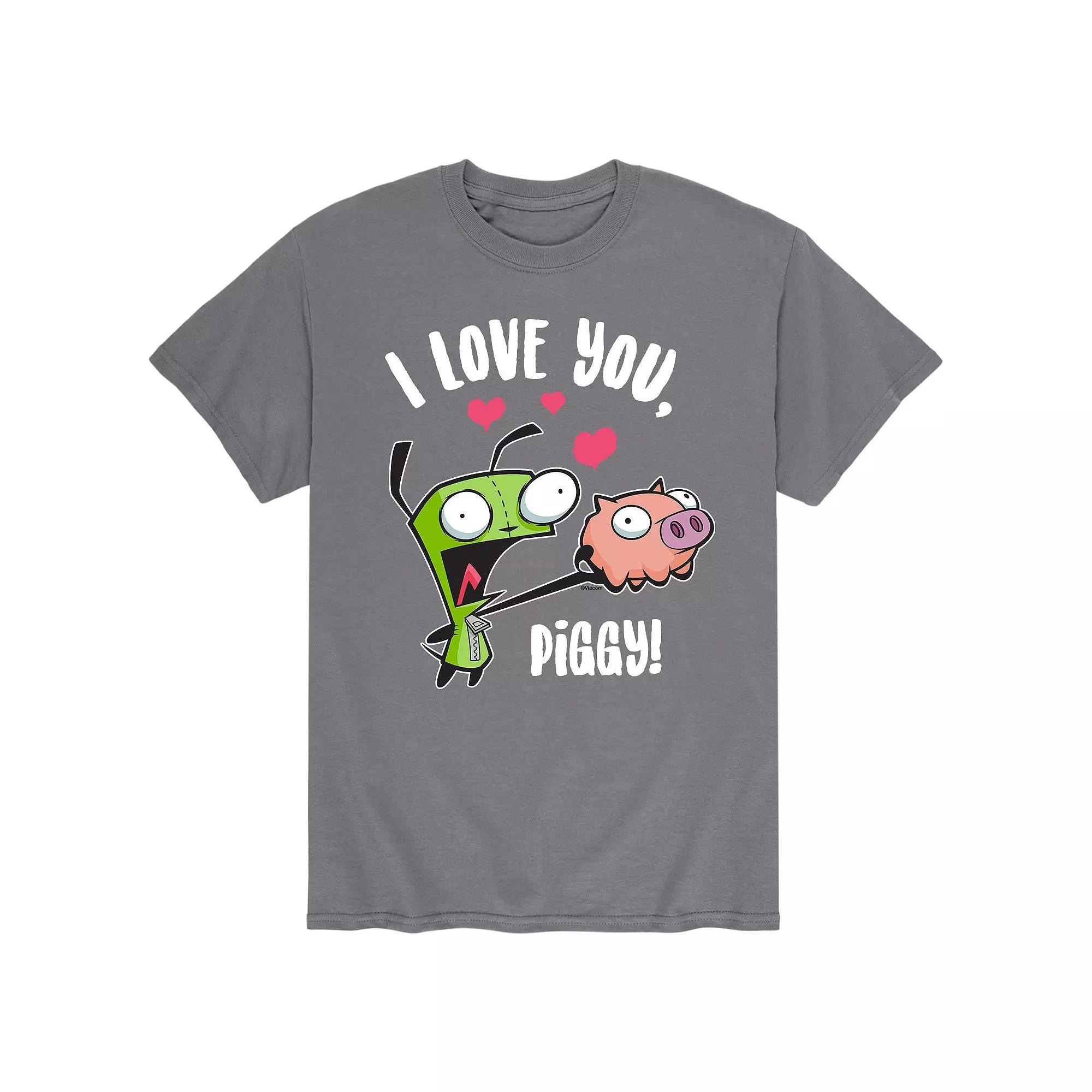Men's Invader Zim Valentines Love Piggy Tee,  Product Image