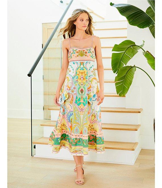 Antonio Melani Anne Printed Square Neck Sleeveless A-Line Dress Product Image