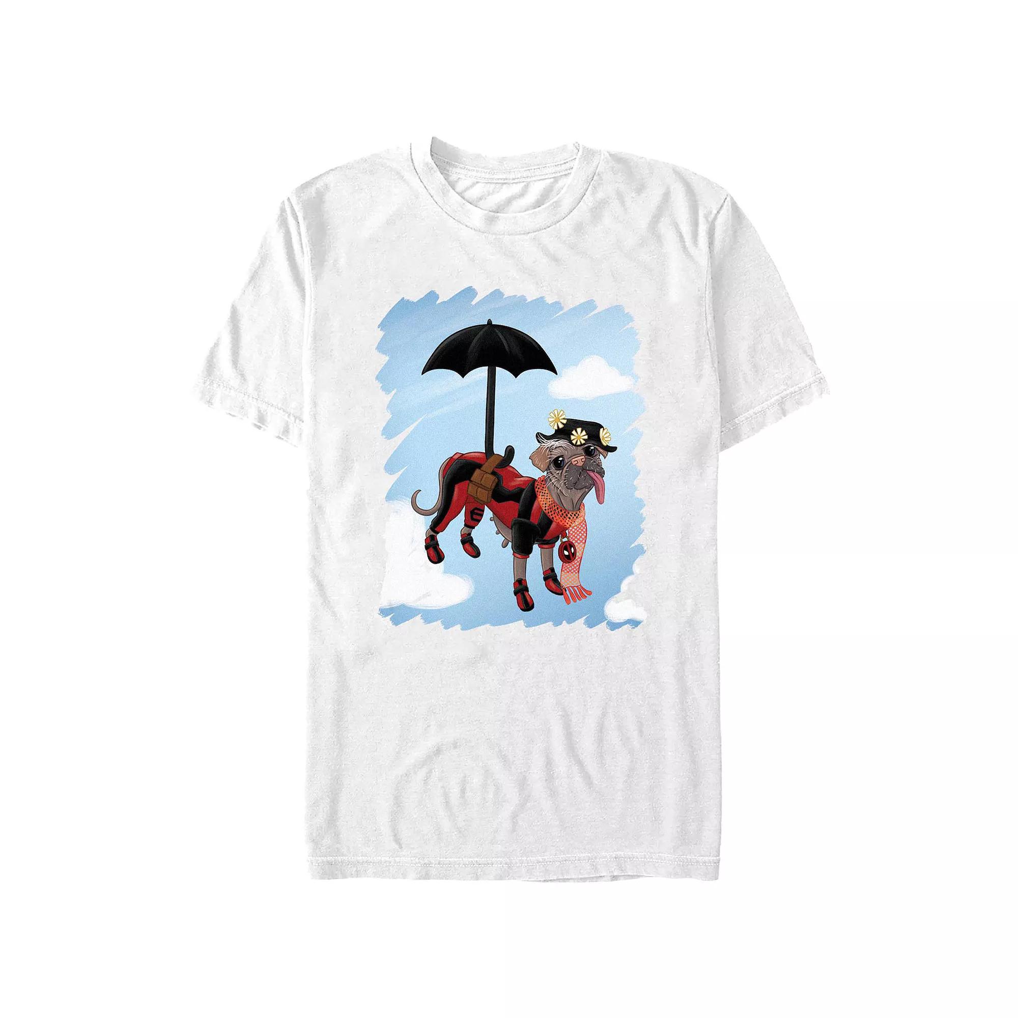 Men's Deadpool And Wolverine Dogpool Mary Poppins Costume Graphic Tee,  Product Image