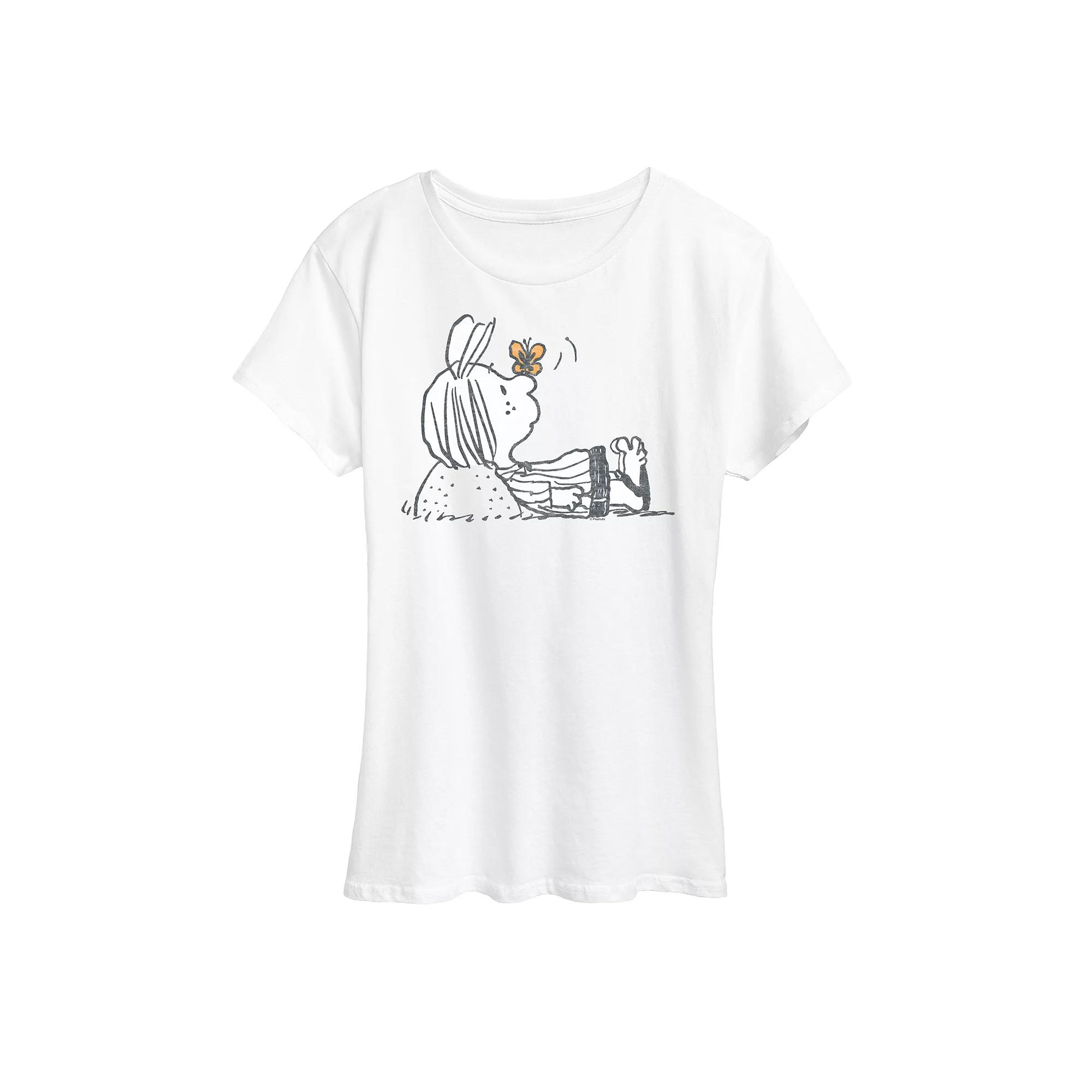 Women's Peanuts Patty Butterfly Graphic Tee,  Product Image