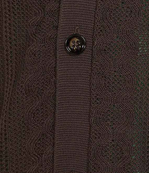 Murano Crocodile World Collection Textured Short Sleeve Woven Camp Shirt Product Image