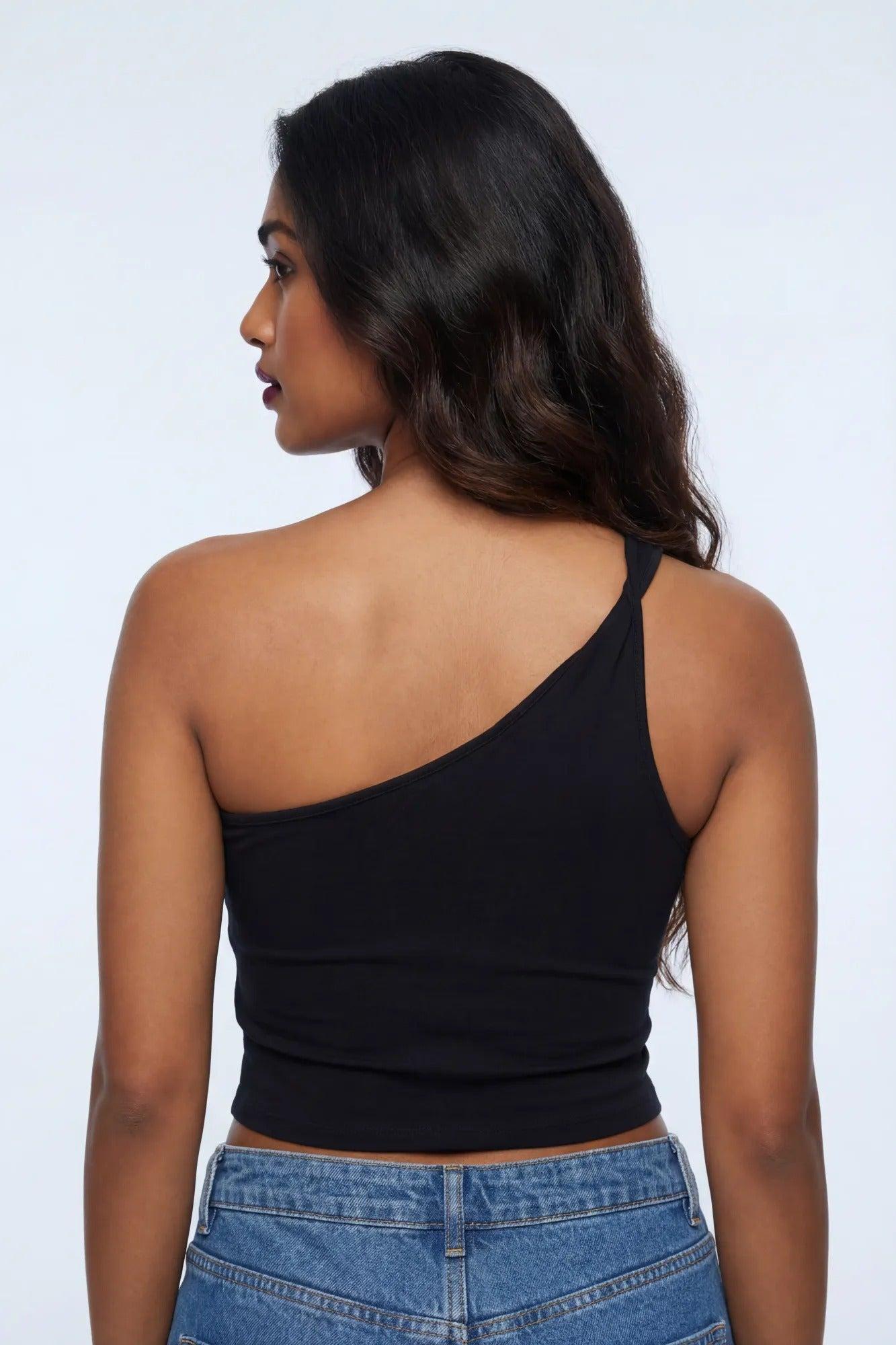 Playboy Contour One Shoulder Top Female Product Image